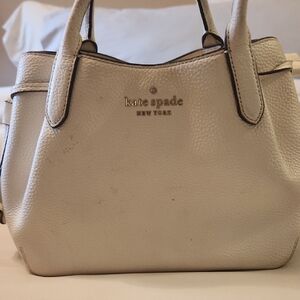 Kate Spade White Satchel Bag with Structured Design